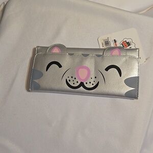 Wallet, Big Bang Theory, Soft Kitty, Warm Kitty, Silver, Pink, Tri-fold, NWT